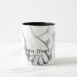 Caneca Personalized Valentine Couple Gift | Est. [Year] 