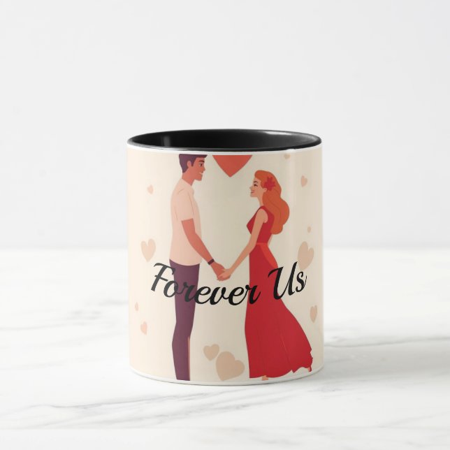 Caneca Personalized Valentine Mug for Couple | Forever Us (Centro)