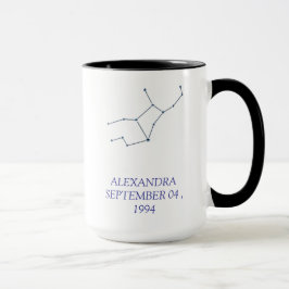 Caneca Personalized Virgo Constellation Mug - Custom Star