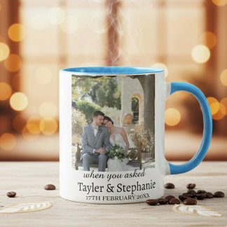 Caneca Personalized Wedding Engagement Photo Coffee Mug