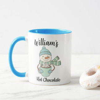 Caneca Personalized Winter Hot Chocolate Mug – Snowman