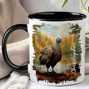 Caneca Peru pela Floresta de Outono Lago