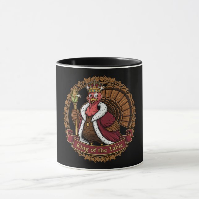 Caneca Peru "Rei da Mesa" divertido de Ação de Graças (Centro)