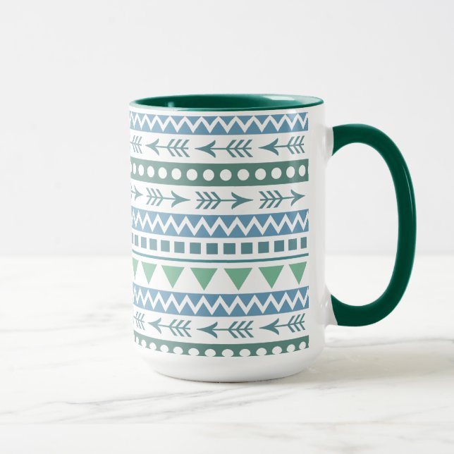Caneca Perucas do padrão Aztec (Direita)