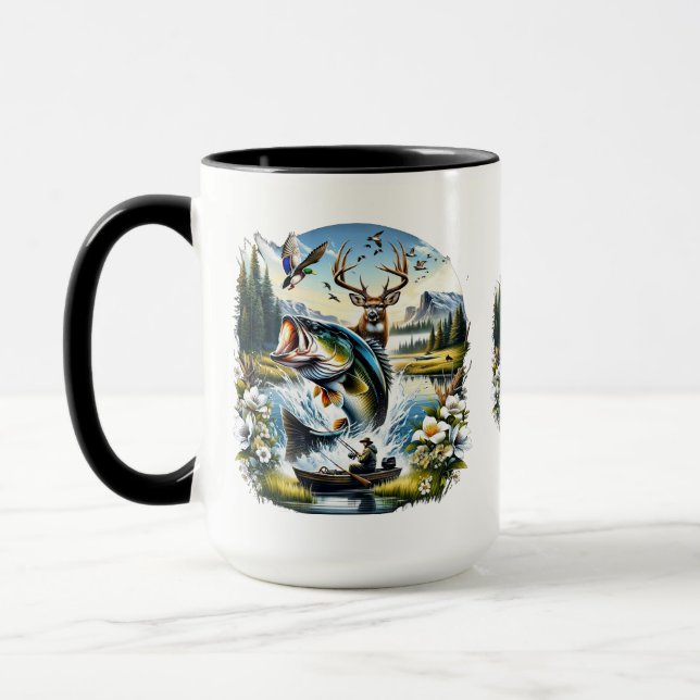 Caneca Pesca, cervo, caça ao pato (Esquerda)