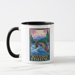 Caneca Pesca com mosca da fita de MontanaBlue
