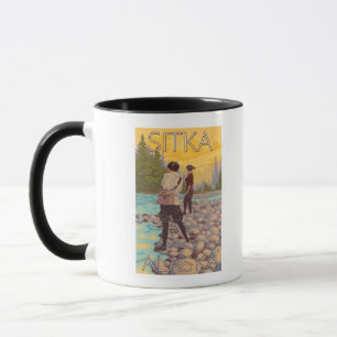 Caneca Pesca com mosca das mulheres - Sitka, Alaska