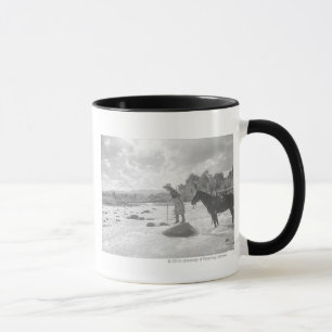 Caneca Pesca com mosca de Frances Phelps Belden no rio
