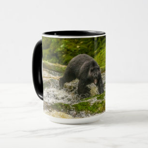 Caneca Pesca com Urso Negro   Qua Creek British Columbia