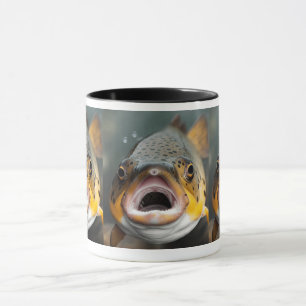 Caneca Pesca de mosca-marrom