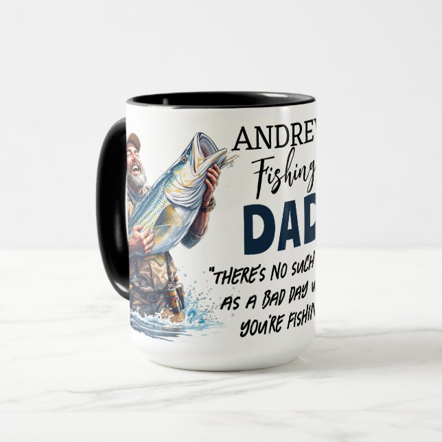 Caneca Pesca do pescador com citação (Frente Esquerda)
