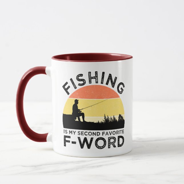 Caneca Pesca É Minha Segunda Palavra F Favorita (Esquerda)