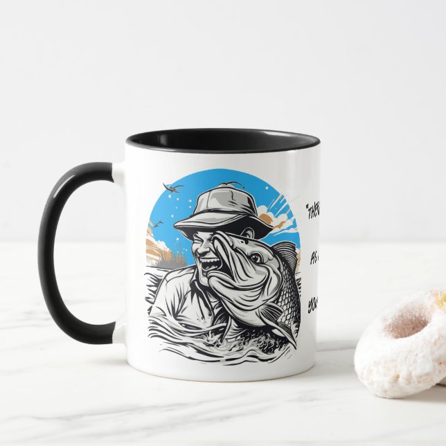 Caneca Pesca Feliz, grande pesca (Com Donut)