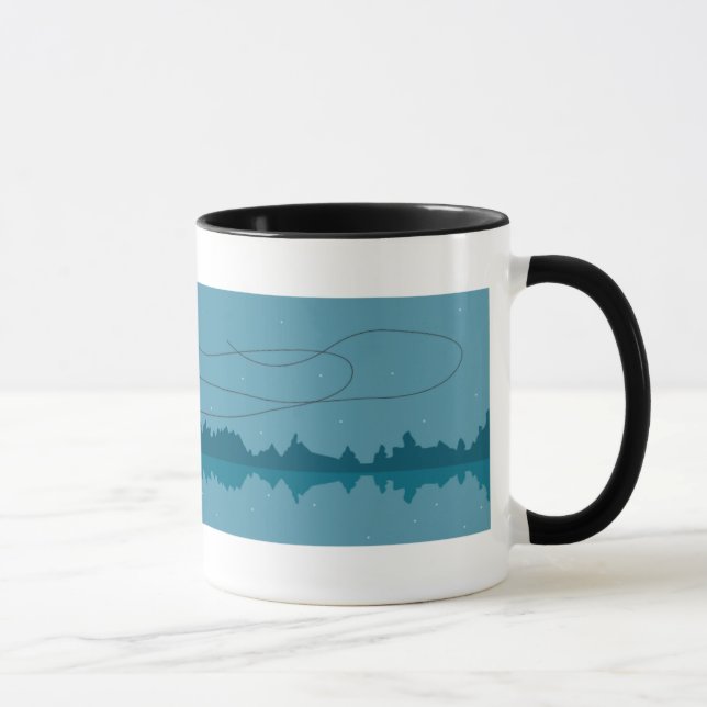 Caneca Pesca noturna em lua cheia (Direita)