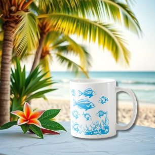 Caneca Pesca Sob A Tendência Do Estilo Dos Pescadores De 