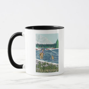 Caneca Pescador da mosca - Yellowstone ocidental, Montana
