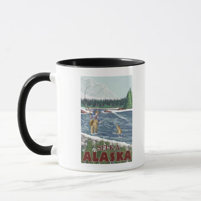 Caneca Pescador de moscas - Sitka, Alaska (Esquerda)