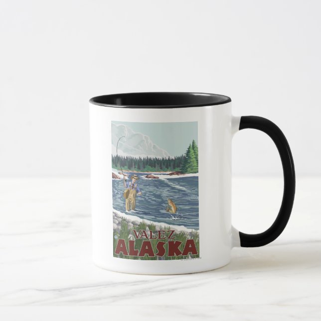 Caneca Pescador de moscas - Valdez, Alaska (Direita)