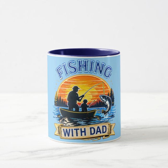 Caneca Pescando com Papai – Presente Perfeito para o Dia  (Centro)