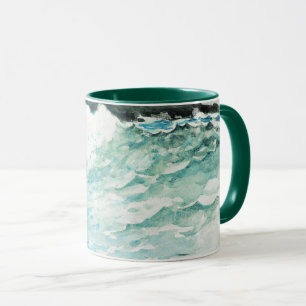 Caneca Pescoço de rebentos, pintura de arte por Winslow 