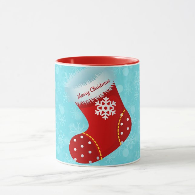 Caneca Pessoal de Arte de Meia de Natal (Centro)
