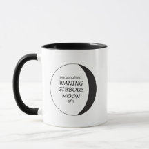 Caneca pessoal Gibbous Waning da fase da lua