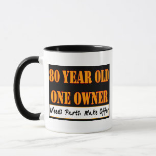 Caneca Pessoas de 80 anos, um proprietário - as peças d