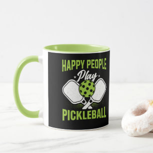 Caneca Pessoas Felizes Jogam Pickleball