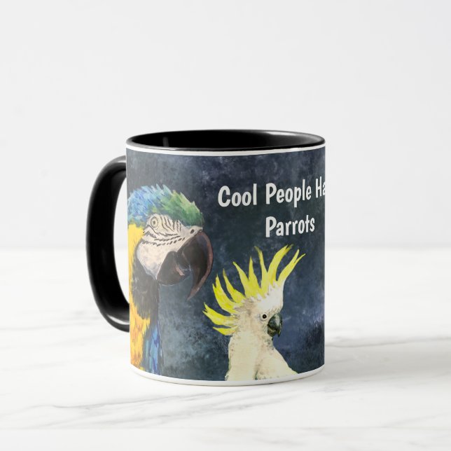 Caneca Pessoas Legais Têm Papagaios (Frente Esquerda)