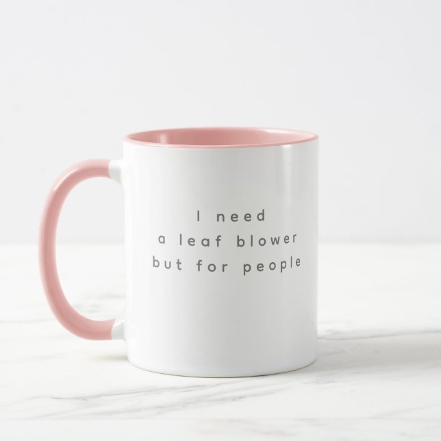 Caneca Pessoas Soprador de Folhas Dito Engraçado Fonte Ci (Esquerda)