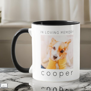 Caneca Pet Memorial In Loving Memory Modern Chic Photo