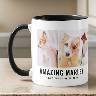 Caneca Pet Memorial Modern Simple Chic Personagem Três F