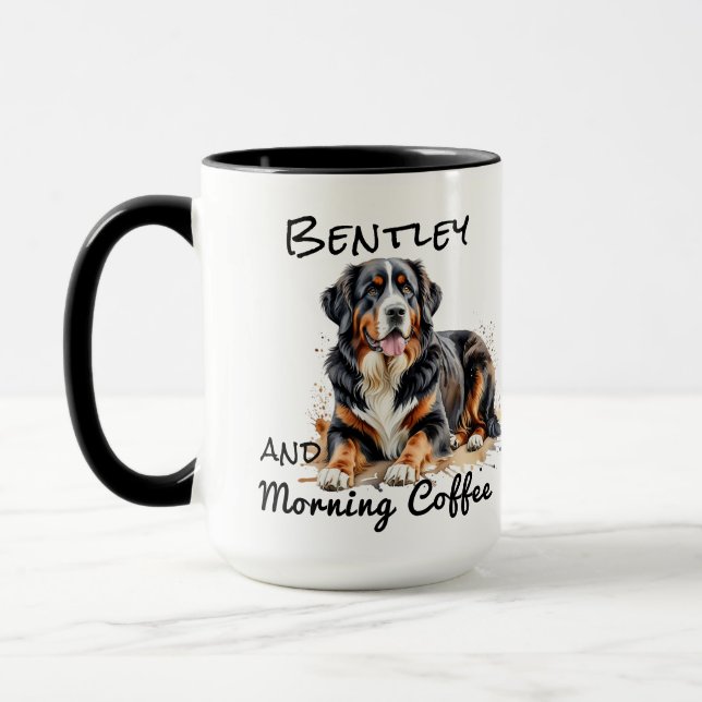 Caneca Pet Watercolor Browne Bernese PERSONALIZE (Esquerda)