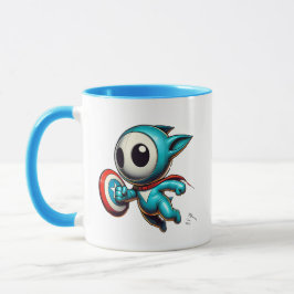 Caneca Petit héros extraterrestre avec bouclier.