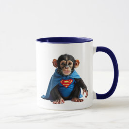 Caneca Petit singe héros avec une cape.