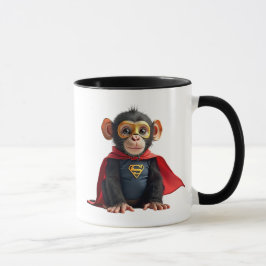 Caneca Petit singe masqué avec une cape.