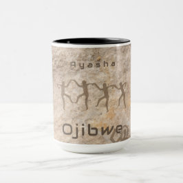 Caneca Petroglifos do Sudoeste Tribu/Nome Personalizado