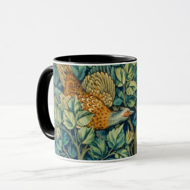 Caneca Pheasant Tapeçaria - William Morris (Frente Esquerda)