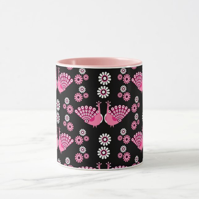 Caneca Pheasants Peacock Art (Centro)