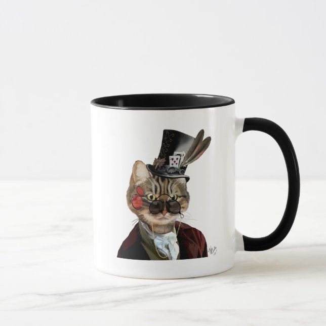 Caneca Phileas Feline Steampunk Cat & Top Hat 2 (Direita)