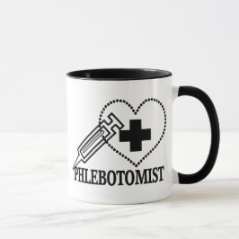 CANECA PHLEBOTOMIST - CORAÇÃO DA SERINGA MÉDICO