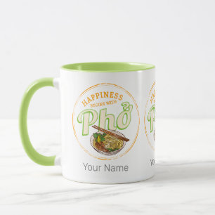Caneca Pho Soup Retro Street Comida Vintage Gourmet Vietn