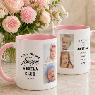 Caneca Photo Collage Awesome ABUELA Mug