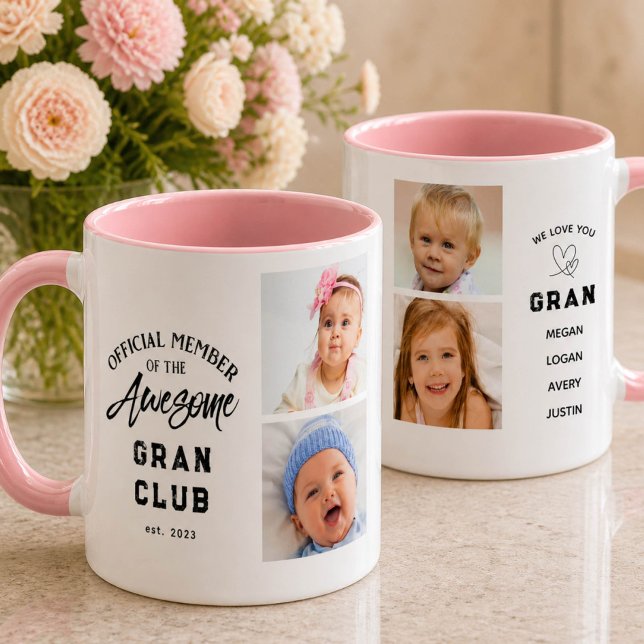 Caneca Photo Collage Awesome GRAN Mug (Criador carregado)