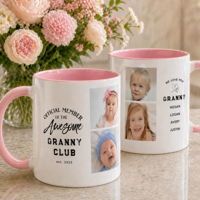 Caneca Photo Collage Awesome GRANNY Mug (Criador carregado)
