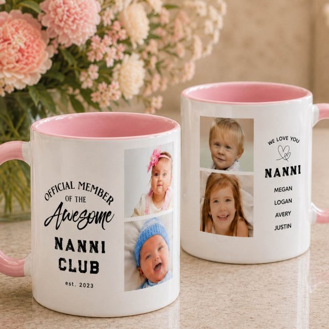 Caneca Photo Collage Awesome NANNI Mug (Criador carregado)