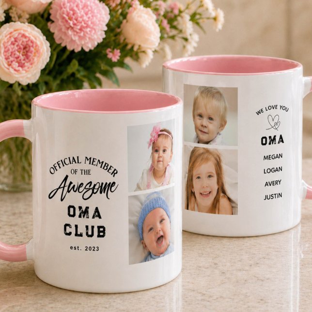Caneca Photo Collage Awesome OMA Mug (Criador carregado)