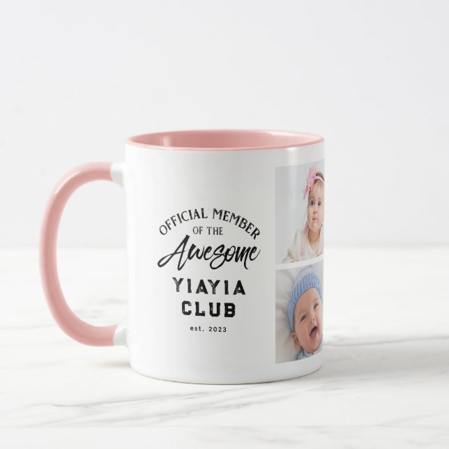 Caneca Photo Collage Awesome YIAYIA Mug (Esquerda)