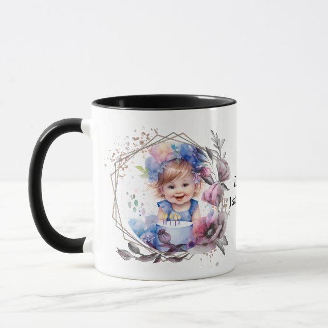 Caneca Photo mug with flower frame (Esquerda)
