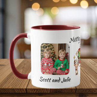 Caneca Photo With Santa Merry Christmas Personalize Mug